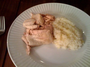 Chicken rice, naked